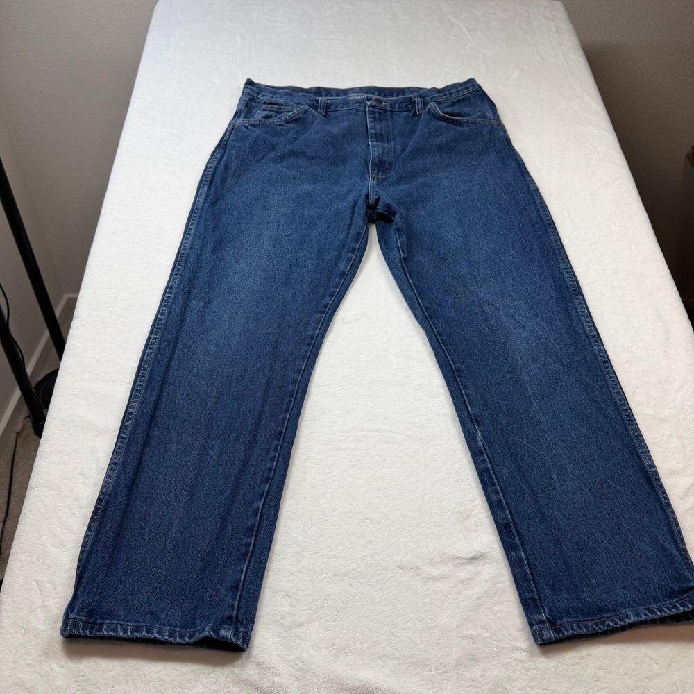 Rustler Straight Leg Jeans Mens‎ 38x29 Blue Good 100% Cotton Workwear 87631PW